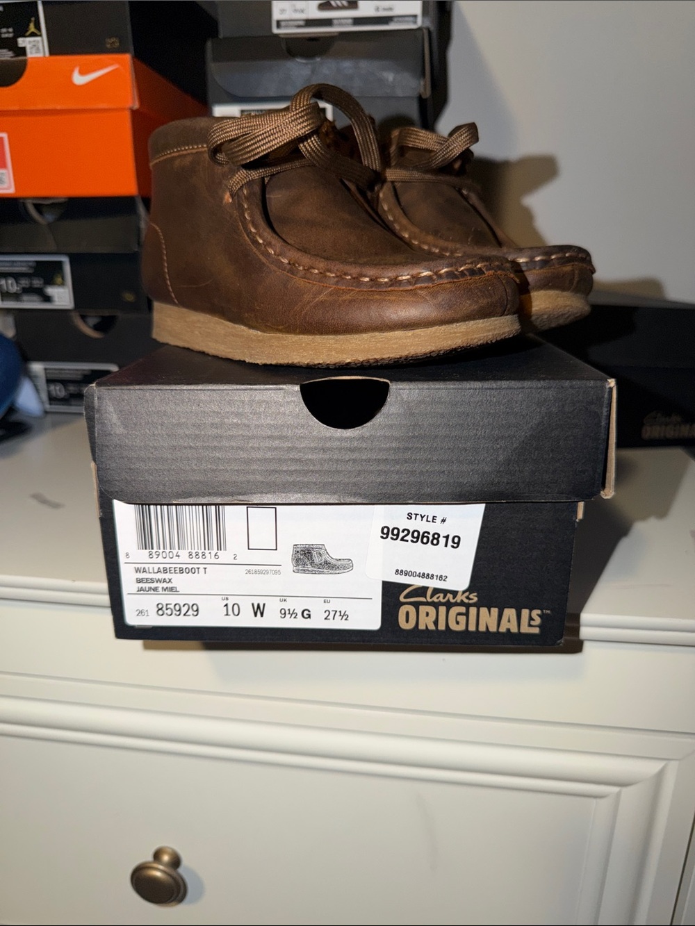 Clarks Brown Kids Wallabee Dress Shoes